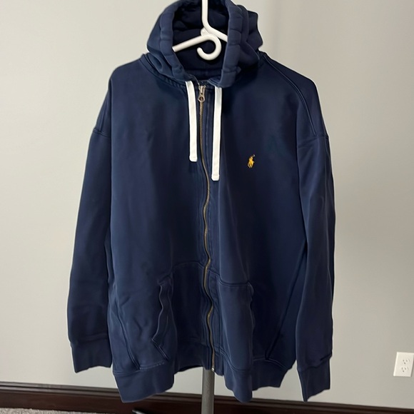 Polo by Ralph Lauren zip-up hoodie. Navy Blue. Size 3XLT - Picture 1 of 11